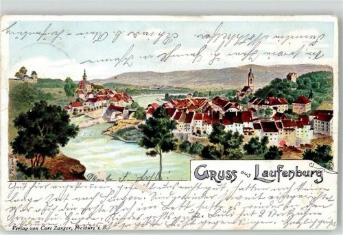 79725 W7887 Laufenburg , Baden - sign. Fexer Kirche