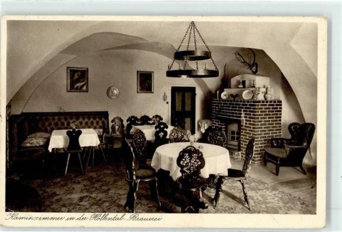 Rückers Szczytna 1939 - Brauerei Kaminzimmer Gasthaus