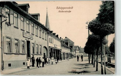 38154 W3308 Schöppenstedt 1913 - Stobenstraße Hotel zum Schwan