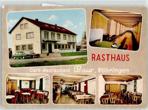 72189 W7243 Vöhringen , Württ - Gasthaus Cafe Rasthaus Baur
