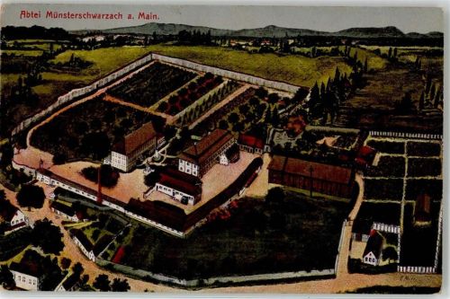 97359 W8711 Münsterschwarzach a Main Künstlerkarte Abtei