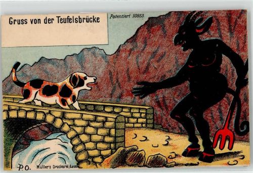 Teufelsbrücke Hund