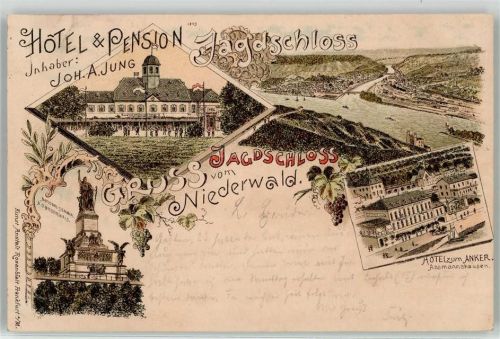 Niederwald Hotel Pension Inhaber Joh. A. Jung Nationaldenkmal zum Anker Assmannshausen