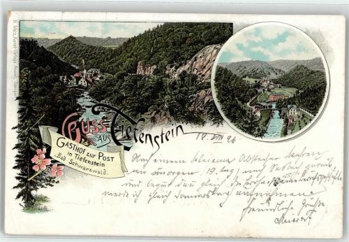 79733 W7883 Tiefenstein 1896 Vorläufer Gasthaus Zur Post