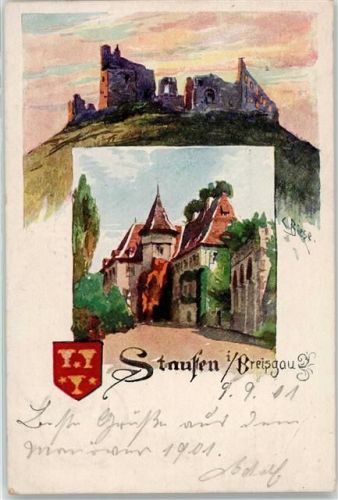 79219 W7813 Staufen , Breisgau - 1901 Burgruine