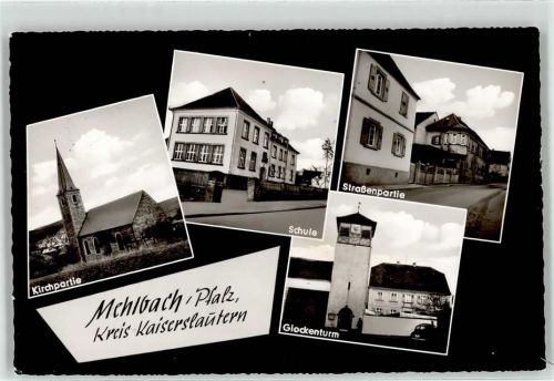 Mehlbach Kirche Glockenturm VW Käfer Schule