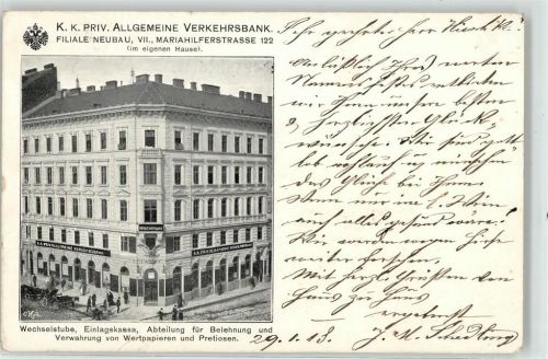Wien Allgemeine Verkehrsbank Neubau Filiale Mariahilferstraße 122