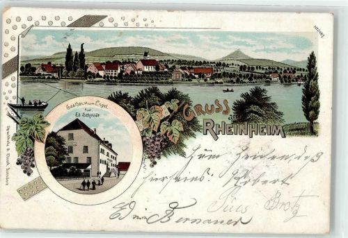 79790 W7897 Rheinheim , Hochrhein - 1906 Gasthaus zum Engel