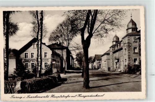 Pressig Hauptstraße Kriegerdenkmal Gasthaus Krone