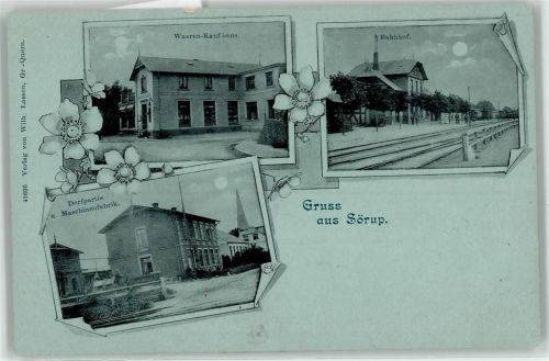 24966 W2393 Sörup - Bahnhof Gemischtwarenhandlung Maschinenfabrik