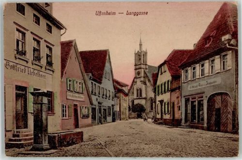 97215 W8704 Uffenheim - Langgasse Brunnen Kirche