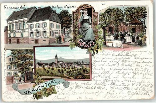 Rauenthal 1898 Nassauer Hof Besitzer August Winter