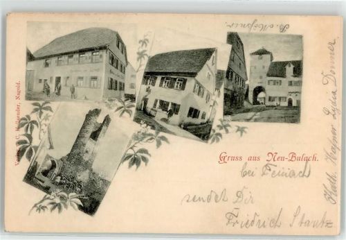 75385 W7265 Neubulach - 1899 Gasthaus Burgruine Turm
