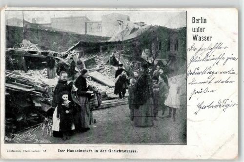 10115 W1000 Wedding 1902 - Berlin unter Wasser Hauseinsturz Gerichtstraße