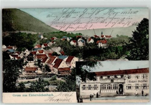 Unterreichenbach 1905 Gasthaus Deutscher Kaiser