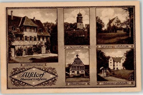 73553 W7077 Alfdorf - Pfarrhaus Rathaus Schloss Kirche