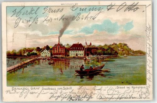Staad 1900 Brauerei Gasthaus zum Schiff