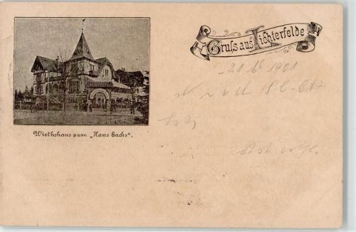 Lichterfelde 1901 Gasthaus Zum Hans Sachs