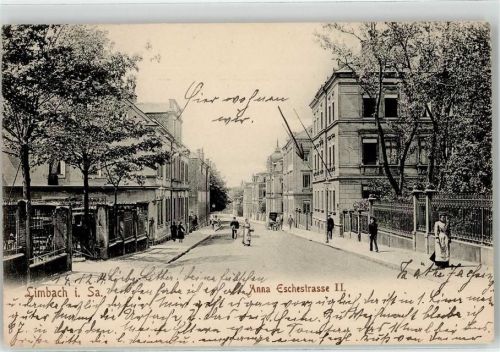 09212 O9102 Limbach-Oberfrohna 1904 Lithographie Anna Eschestrasse II