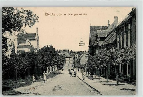 Bleicherode Obergebrastraße Pferdefuhrwerk