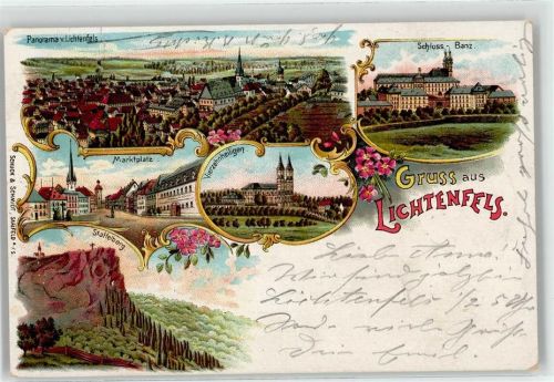 Lichtenfels 1893 Marktplatz Vierzehnheiligen Staffelberg Schloss Banz