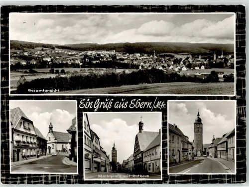 96106 W8603 Ebern - Marktplatz Rathaus