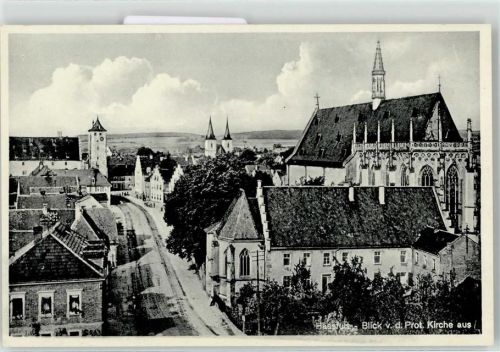 97437 W8728 Haßfurt - Blick von der Kirche aus