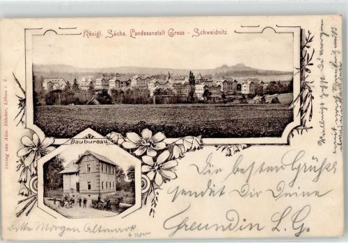 02708 O8701 Großschweidnitz Lithographie Königlich Sächsisches Landesanstalt Baubureau