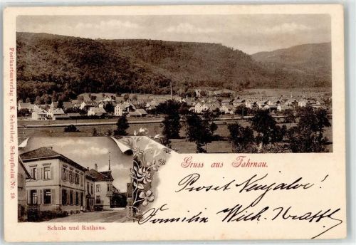 Fahrnau 1900 Schule Rathaus