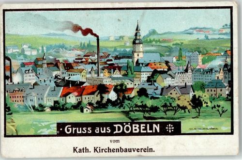 Döbeln sign. Thallwitz Kirche katholischer Kirchenbauverein P.Kirsch Sammlung