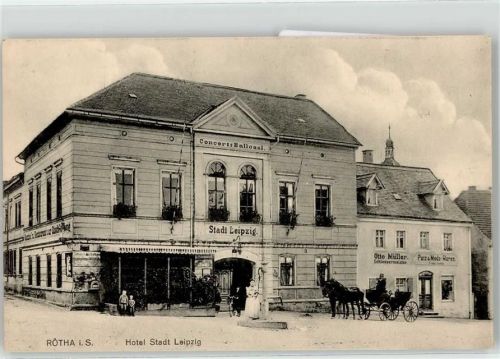 04571 O7209 Rötha - Concertsaal Ballsaal Hotel Stadt Leipzig Kutsche