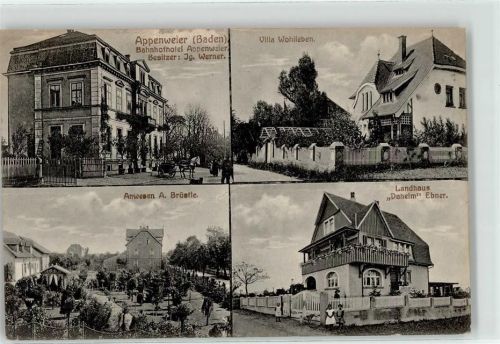 77767 W7604 Appenweier Collage Kriegsverpflegungsanstalt Villa Wohlleben Landheim Daheim