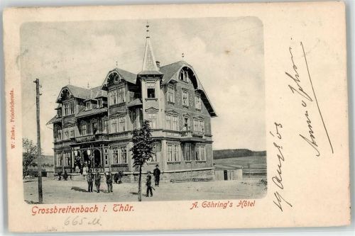 98701 O6309 Großbreitenbach 1903 Lithographie Hotel A. Göhring