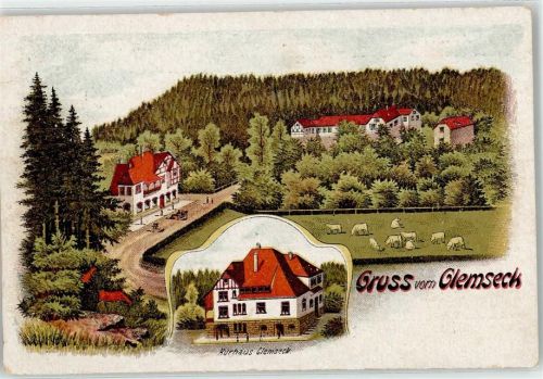 71229 W7250 Glemseck , Württ 1911 Lithographie Kurhaus
