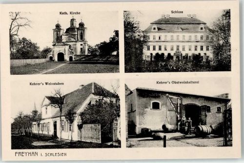 Freyhan Kath. Kirche Schloss Gasthaus