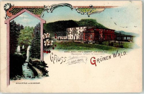 Wünschelburg Hotel Zum grünen Wald Wasserfall