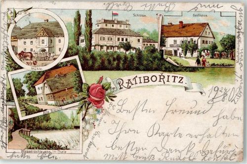 Ratiborice 1902 Schloss Gasthaus Mühle