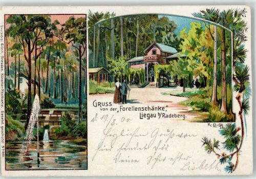 Liegau-Augustusbad 1900 Forellenschänke Radeberg