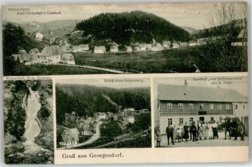 Cesky Jiretin 1930 Gasthaus Wasserfall