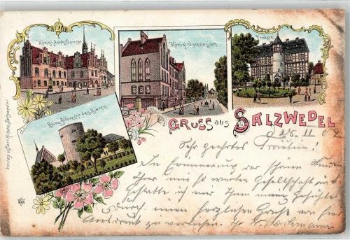 Salzwedel 1902 Amtsgericht Gymnasium Probstei Burg Albrecht des Bären