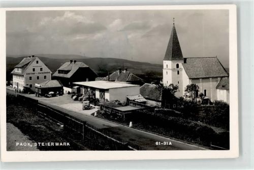 Pack Kirche Gasthaus Packerhöhe Tankstelle