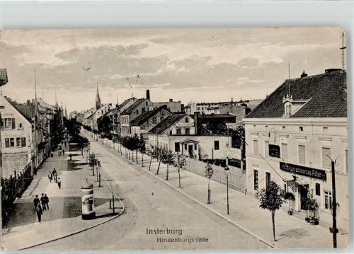 Insterburg 1917 Litfaßsäule Gasthaus zum schwarzen Adler Feldpost WK I