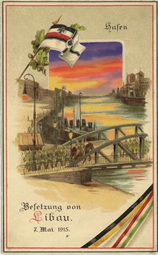 Libau Liepaja 1915 - Hafen Feldpost WK I