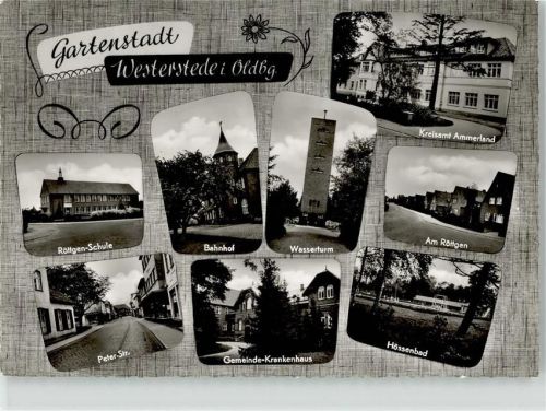 26655 W2910 Westerstede - Kreisamt Ammerland Hössenbad Schwimmbad Am Röttgen Wasserturm Bahnhof Krankenhaus Peterstraße Schule