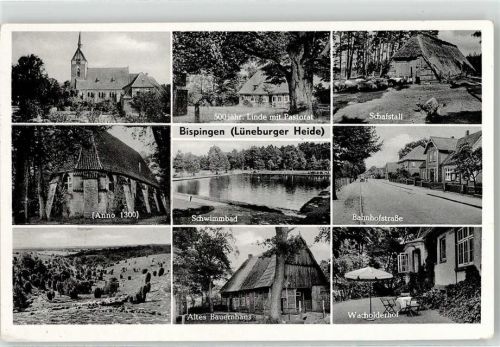 Bispingen Schwimmbad Kirche Bahnhofstraße Wacholderhof Bauernhaus Linde