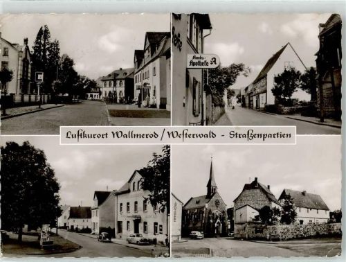 Wallmerod Strassenpartien Amts Apotheke Kirche Litfaßsäule