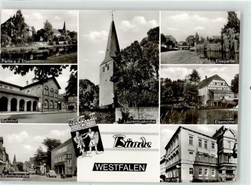 Bünde Else Bahnhof Bahnhofstrasse Laurentiuskirche Rathaus Elsemühle