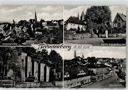 Fröndenberg Stiftskirche Kriegerdenkmal Marktplatz Geschäft