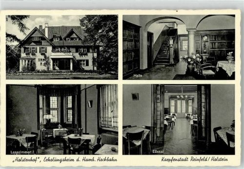 23858 W2067 Reinfeld Holstein - Erholungsheim Holstenhof Lesezimmer Esssaal Halle