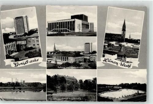 Lünen Rathaus Stadttheater Zeche Viktoria Schloss Kappenberg Kirche Schwimmbad